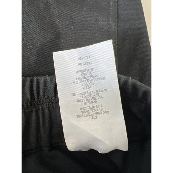 Isaac Mizrahi Live Tall 24/7 Stretch Wide Leg Crop Pant Pitch Women 18 Black NEW - Picture 6 of 7